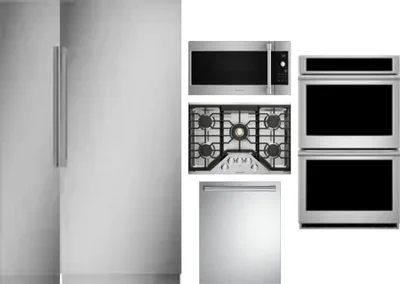 6 Piece Package Includes Refrigerator, Freezer, Cooktop, Wall Oven, Microwave And Dishwasher