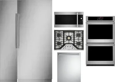 6 Piece Package Includes Refrigerator, Freezer, Cooktop, Wall Oven, Microwave And Dishwasher