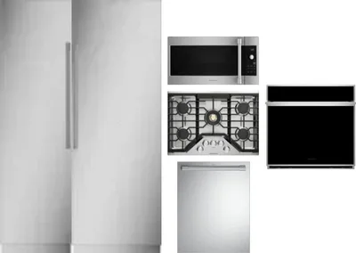 6 Piece Package Includes Refrigerator, Freezer, Cooktop, Wall Oven, Microwave And Dishwasher