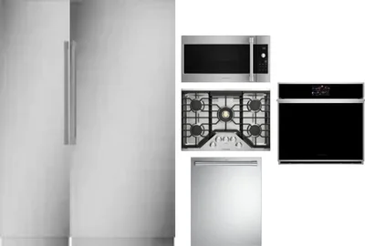 6 Piece Package Includes Refrigerator, Freezer, Cooktop, Wall Oven, Microwave And Dishwasher