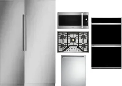 6 Piece Package Includes Refrigerator, Freezer, Cooktop, Wall Oven, Microwave And Dishwasher