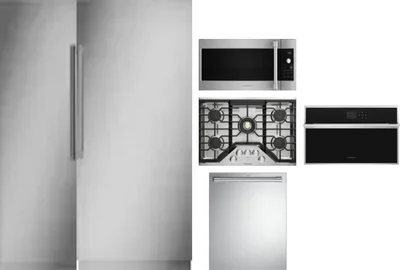 6 Piece Package Includes Refrigerator, Freezer, Cooktop, Wall Oven, Microwave And Dishwasher