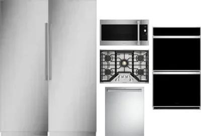 6 Piece Package Includes Refrigerator, Freezer, Cooktop, Wall Oven, Microwave And Dishwasher