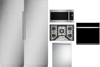 6 Piece Package Includes Refrigerator, Freezer, Cooktop, Wall Oven, Microwave And Dishwasher