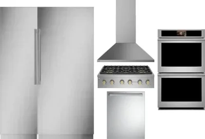 6 Piece Package Includes Refrigerator, Freezer, Cooktop, Wall Oven, Hood And Dishwasher