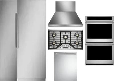 6 Piece Package Includes Refrigerator, Freezer, Cooktop, Wall Oven, Hood And Dishwasher