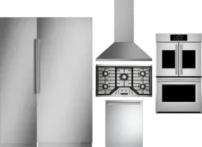 6 Piece Package Includes Refrigerator, Freezer, Cooktop, Wall Oven, Hood And Dishwasher