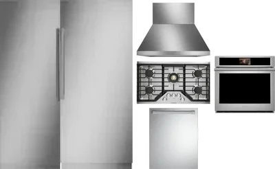 6 Piece Package Includes Refrigerator, Freezer, Cooktop, Wall Oven, Hood And Dishwasher