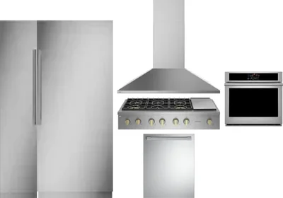 6 Piece Package Includes Refrigerator, Freezer, Cooktop, Wall Oven, Hood And Dishwasher