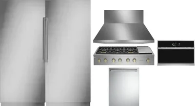 6 Piece Package Includes Refrigerator, Freezer, Cooktop, Wall Oven, Hood And Dishwasher