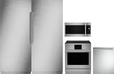 5 Piece Package Includes Refrigerator, Freezer, Range, Microwave And Dishwasher