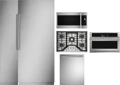 6 Piece Package Includes Refrigerator, Freezer, Cooktop, Wall Oven, Microwave And Dishwasher