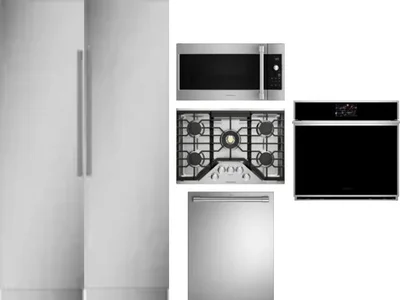 6 Piece Package Includes Refrigerator, Freezer, Cooktop, Wall Oven, Microwave And Dishwasher