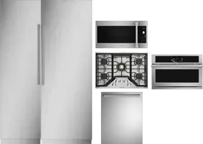 6 Piece Package Includes Refrigerator, Freezer, Cooktop, Wall Oven, Microwave And Dishwasher