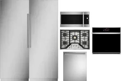 6 Piece Package Includes Refrigerator, Freezer, Cooktop, Wall Oven, Microwave And Dishwasher