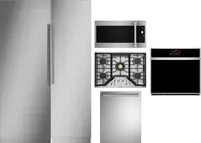 6 Piece Package Includes Refrigerator, Freezer, Cooktop, Wall Oven, Microwave And Dishwasher