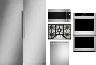 6 Piece Package Includes Refrigerator, Freezer, Cooktop, Wall Oven, Microwave And Dishwasher
