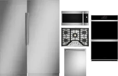 6 Piece Package Includes Refrigerator, Freezer, Cooktop, Wall Oven, Microwave And Dishwasher