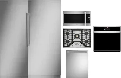 6 Piece Package Includes Refrigerator, Freezer, Cooktop, Wall Oven, Microwave And Dishwasher