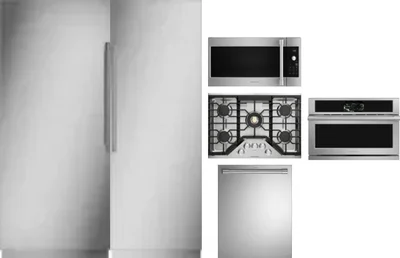 6 Piece Package Includes Refrigerator, Freezer, Cooktop, Wall Oven, Microwave And Dishwasher