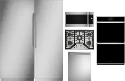 6 Piece Package Includes Refrigerator, Freezer, Cooktop, Wall Oven, Microwave And Dishwasher