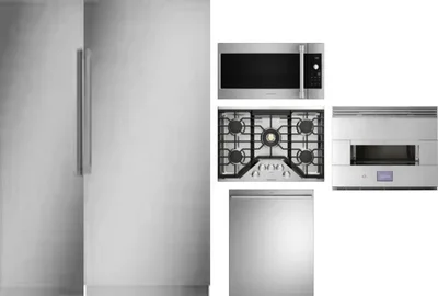 6 Piece Package Includes Refrigerator, Freezer, Cooktop, Wall Oven, Microwave And Dishwasher