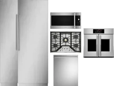 6 Piece Package Includes Refrigerator, Freezer, Cooktop, Wall Oven, Microwave And Dishwasher