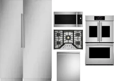 6 Piece Package Includes Refrigerator, Freezer, Cooktop, Wall Oven, Microwave And Dishwasher