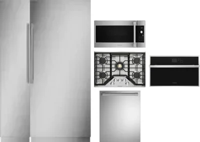 6 Piece Package Includes Refrigerator, Freezer, Cooktop, Wall Oven, Microwave And Dishwasher