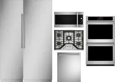 6 Piece Package Includes Refrigerator, Freezer, Cooktop, Wall Oven, Microwave And Dishwasher