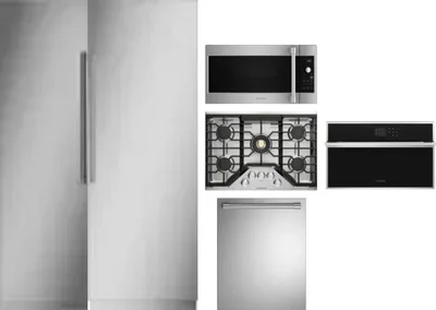 6 Piece Package Includes Refrigerator, Freezer, Cooktop, Wall Oven, Microwave And Dishwasher