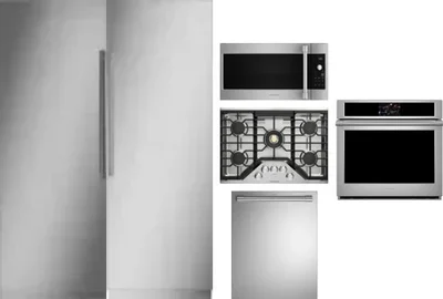 6 Piece Package Includes Refrigerator, Freezer, Cooktop, Wall Oven, Microwave And Dishwasher