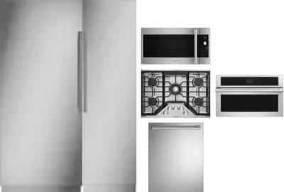 6 Piece Package Includes Refrigerator, Freezer, Cooktop, Wall Oven, Microwave And Dishwasher