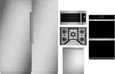 6 Piece Package Includes Refrigerator, Freezer, Cooktop, Wall Oven, Microwave And Dishwasher