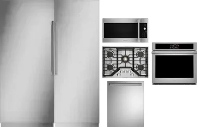6 Piece Package Includes Refrigerator, Freezer, Cooktop, Wall Oven, Microwave And Dishwasher