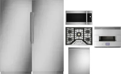 6 Piece Package Includes Refrigerator, Freezer, Cooktop, Wall Oven, Microwave And Dishwasher