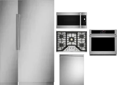 6 Piece Package Includes Refrigerator, Freezer, Cooktop, Wall Oven, Microwave And Dishwasher