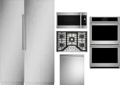 6 Piece Package Includes Refrigerator, Freezer, Cooktop, Wall Oven, Microwave And Dishwasher