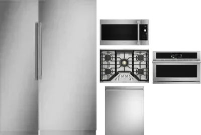 6 Piece Package Includes Refrigerator, Freezer, Cooktop, Wall Oven, Microwave And Dishwasher