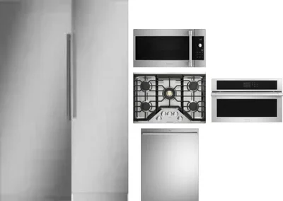6 Piece Package Includes Refrigerator, Freezer, Cooktop, Wall Oven, Microwave And Dishwasher