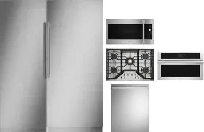 6 Piece Package Includes Refrigerator, Freezer, Cooktop, Wall Oven, Microwave And Dishwasher