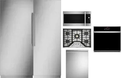 6 Piece Package Includes Refrigerator, Freezer, Cooktop, Wall Oven, Microwave And Dishwasher