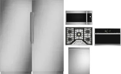6 Piece Package Includes Refrigerator, Freezer, Cooktop, Wall Oven, Microwave And Dishwasher