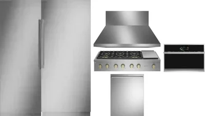 6 Piece Package Includes Refrigerator, Freezer, Cooktop, Wall Oven, Hood And Dishwasher