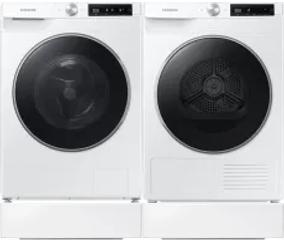 Side by Side Washer & Dryer Set on Risers