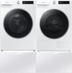 Side by Side Washer & Dryer Set on Pedestals
