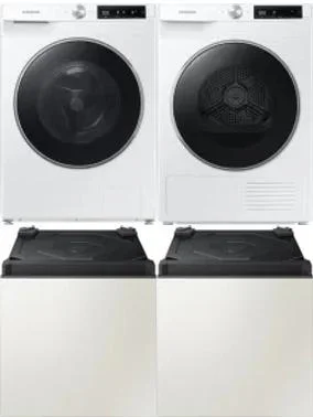 Side by Side Washer & Dryer Set on Pedestals