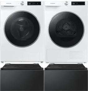 Side by Side Washer & Dryer Set on Pedestals
