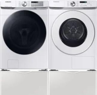 Side by Side Washer & Dryer Set on Pedestals
