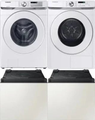 Side by Side Washer & Dryer Set on Pedestals